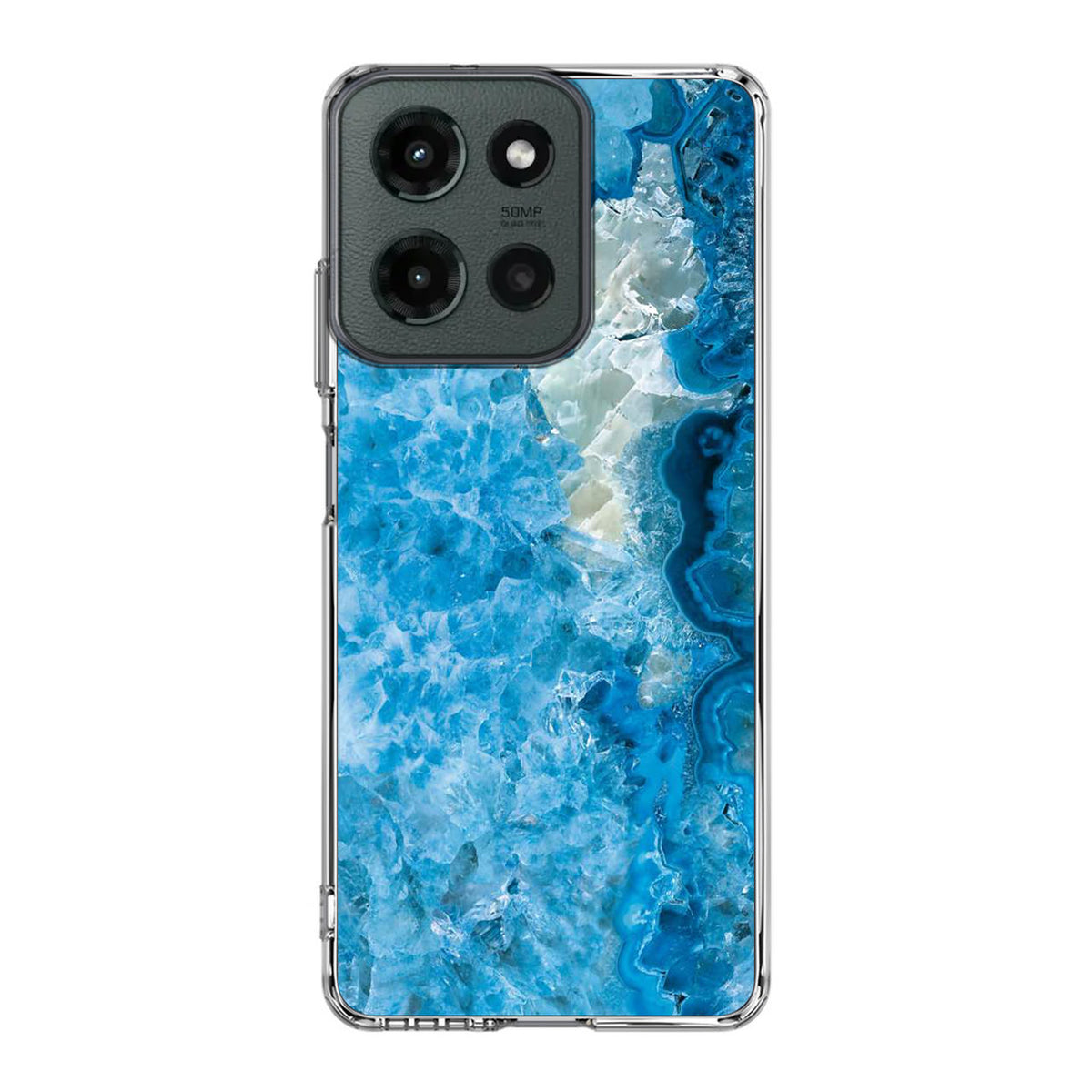 Navy Blue Marble Motorola Moto G 2025 Case