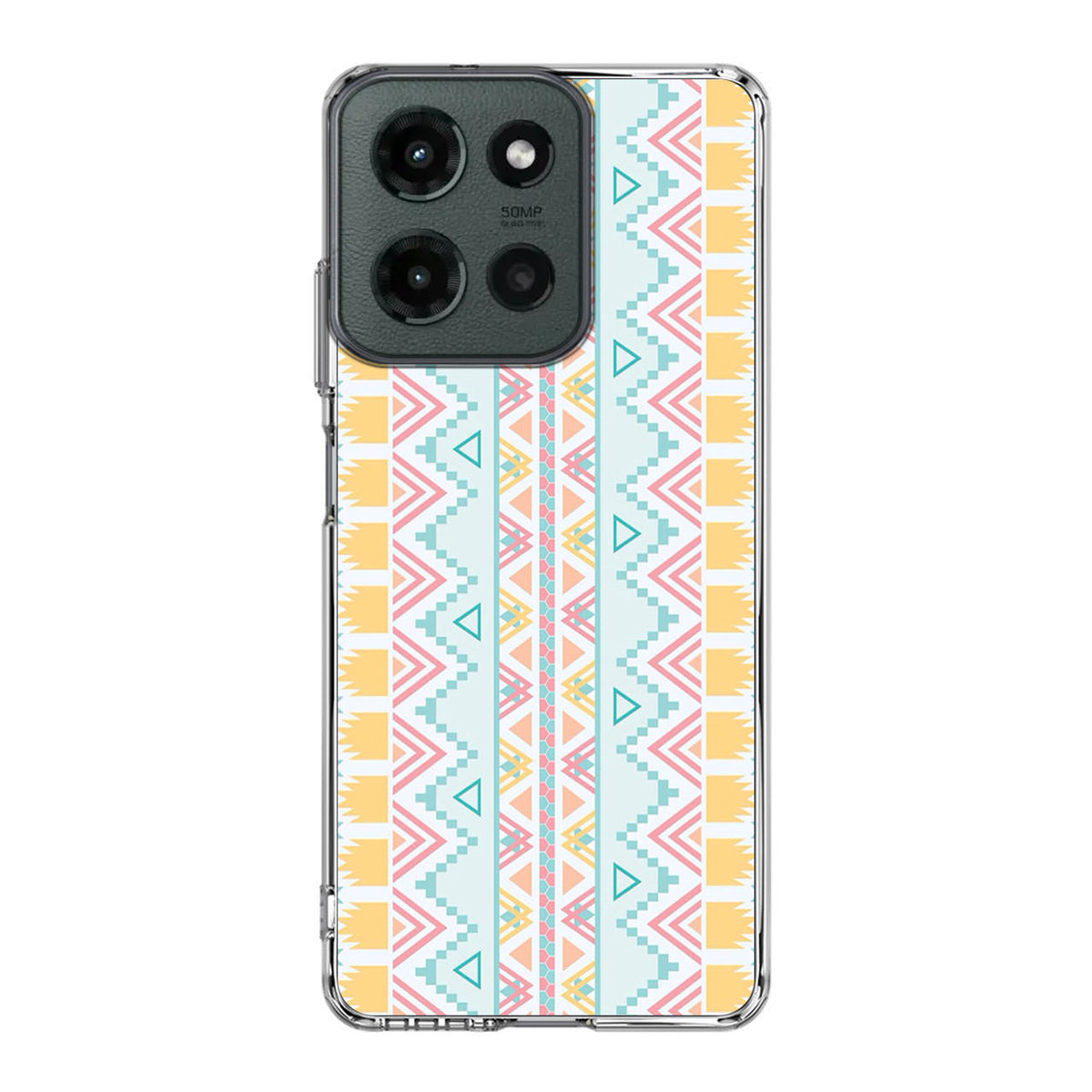 Peach Aztec Pattern Motorola Moto G 2025 Case