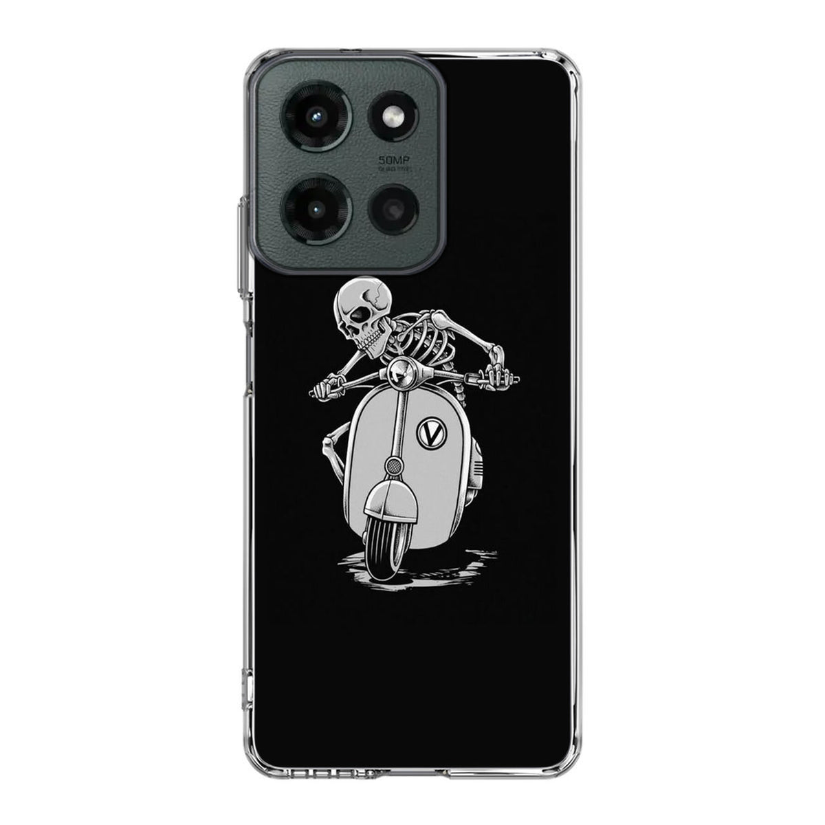 Skeleton Rides Scooter Motorola Moto G 2025 Case