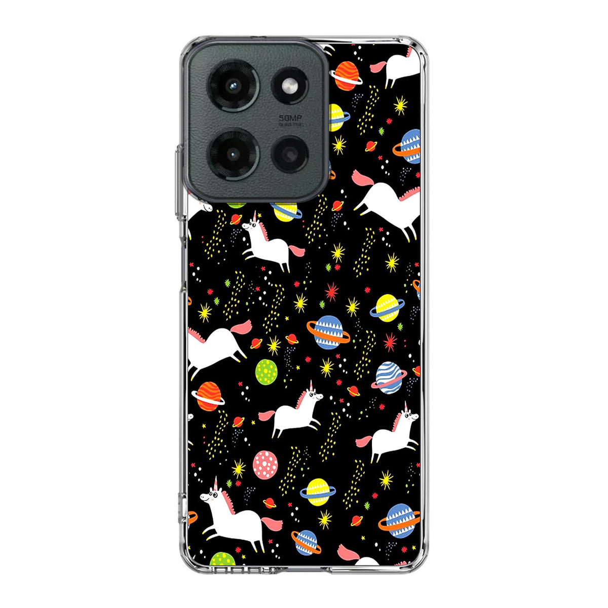 Space Unicorn Pattern Motorola Moto G 2025 Case