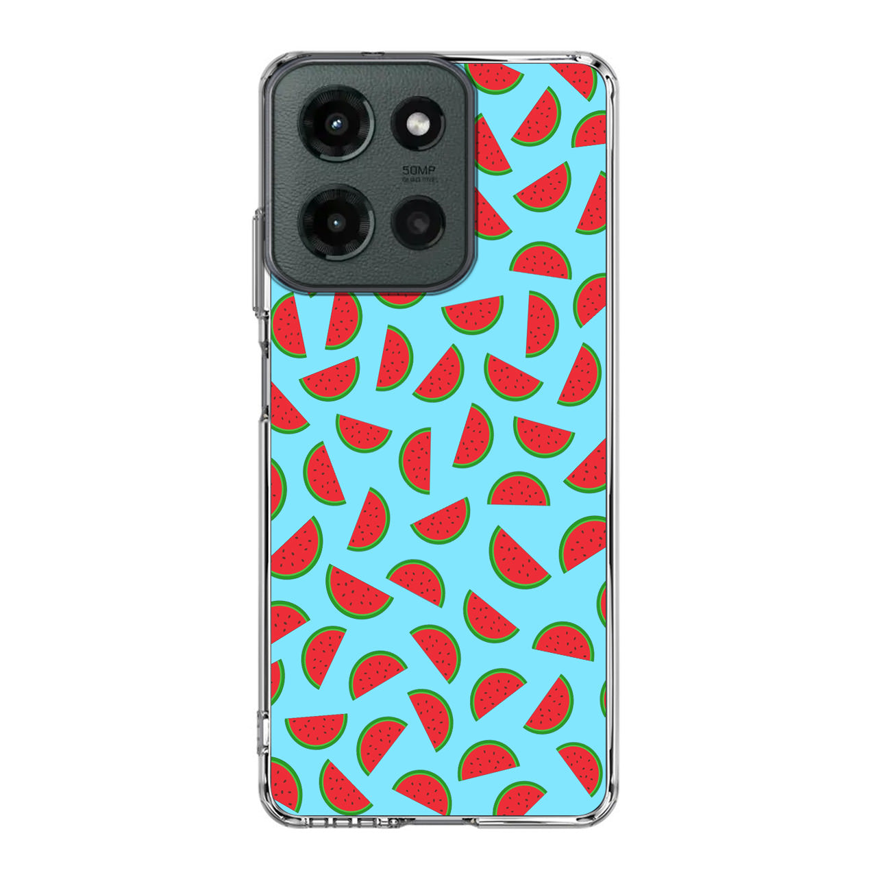 Watermelon Fruit Pattern Blue Motorola Moto G 2025 Case