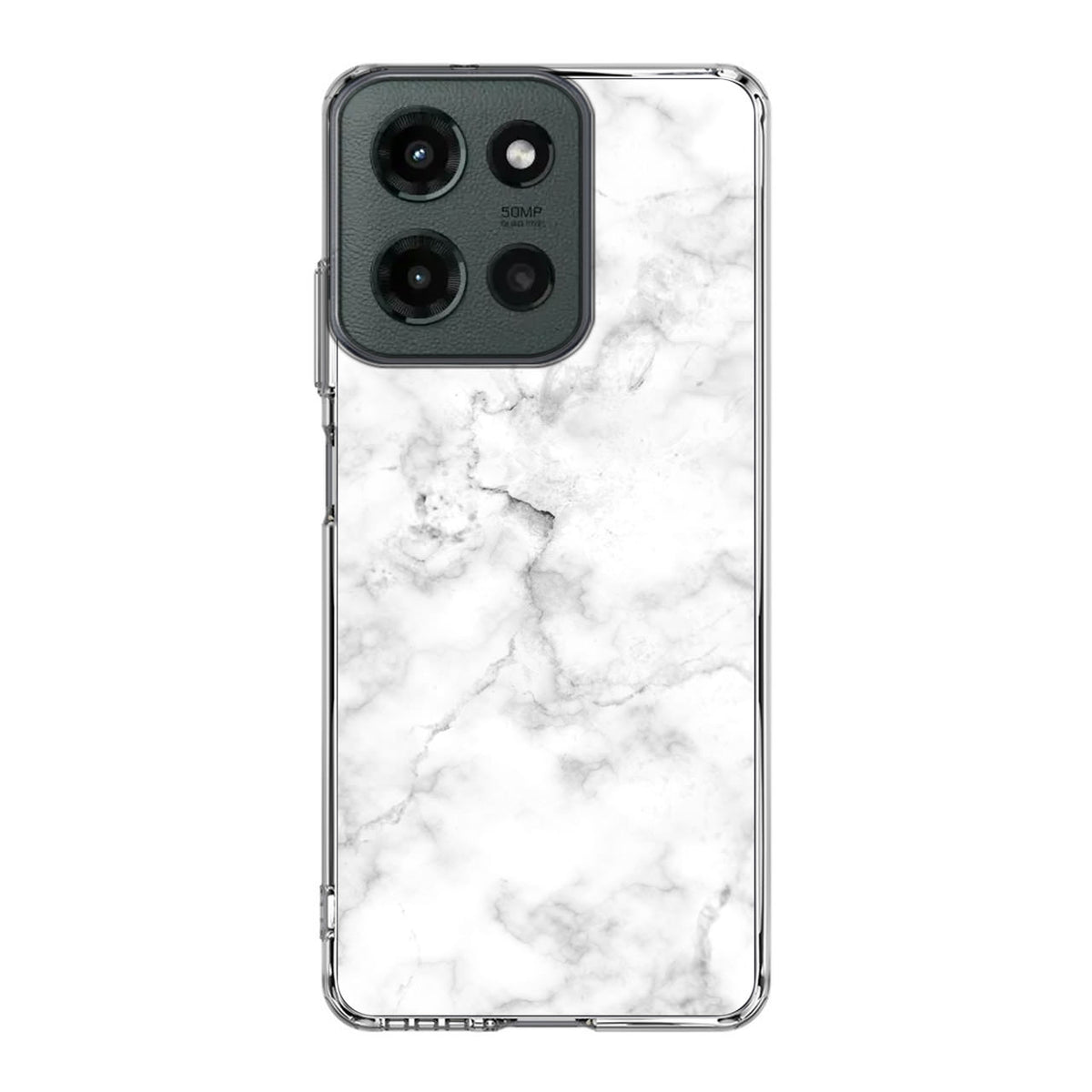 White Marble Motorola Moto G 2025 Case