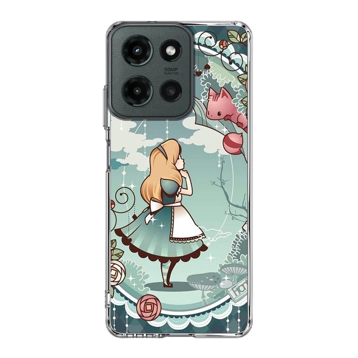 Alice And Cheshire Cat Poster Motorola Moto G 2025 Case