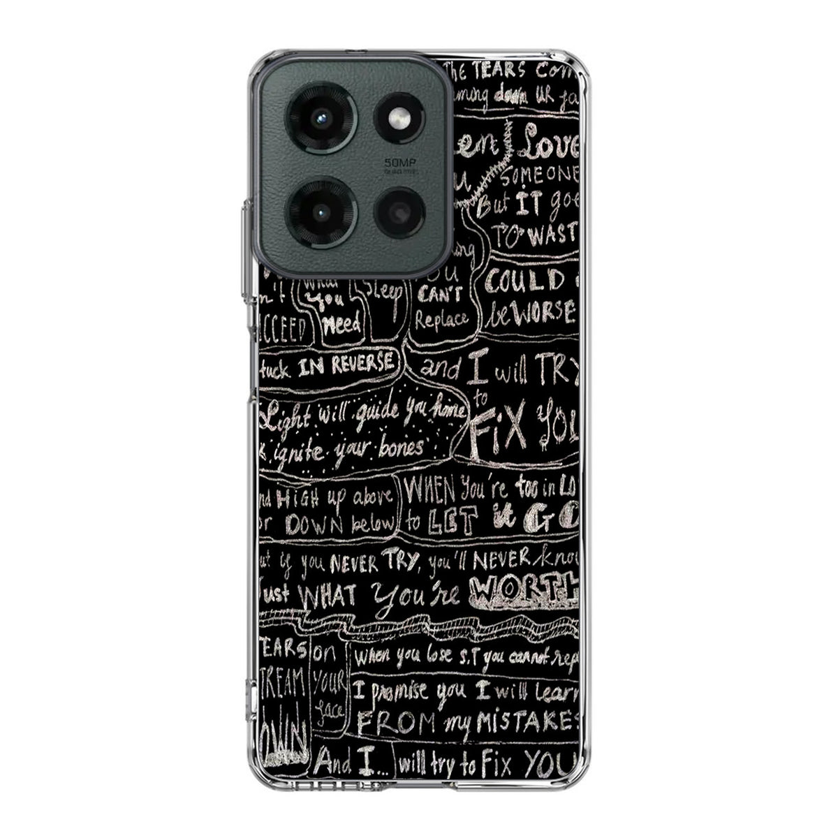 Fix You Lyrics Motorola Moto G 2025 Case