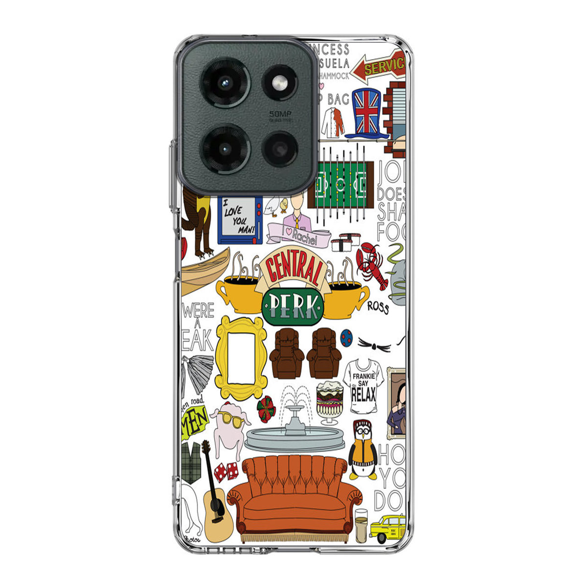 Friends TV Show Central Perk Sticker Motorola Moto G 2025 Case