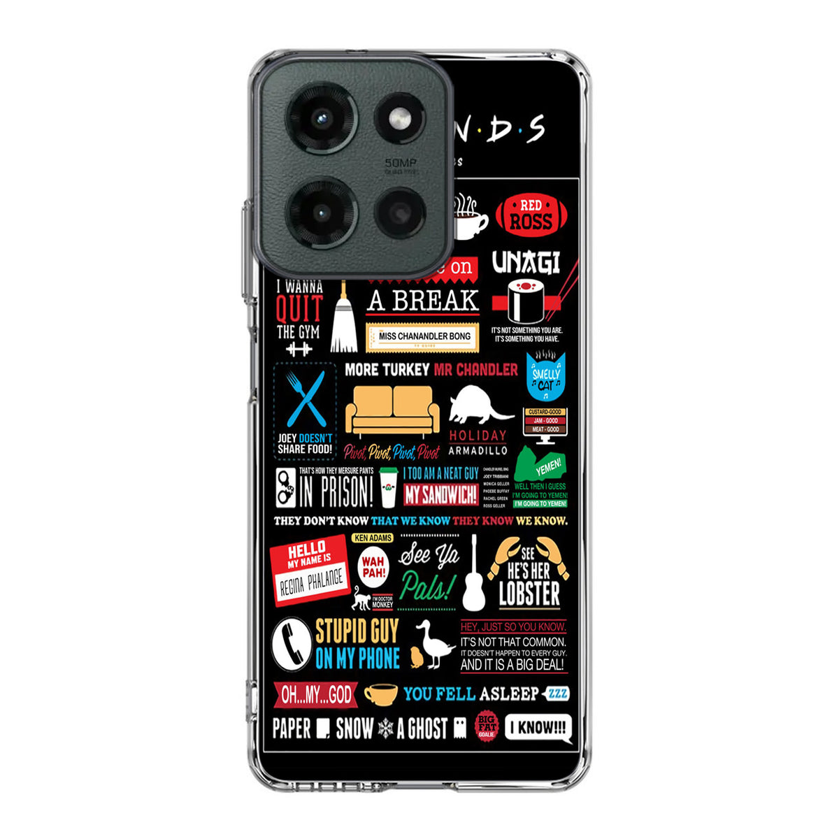 Friends TV Show Quotes Poster Motorola Moto G 2025 Case