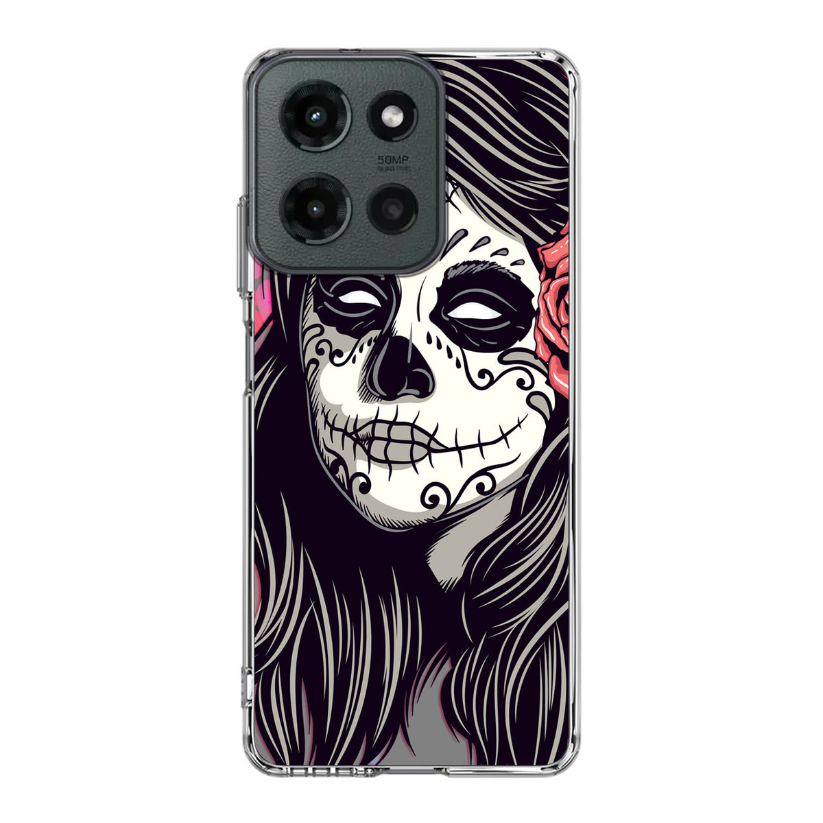 Girl Skull Flower Motorola Moto G 2025 Case