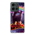 LLama And Sloth On Space Motorola Moto G 2025 Case