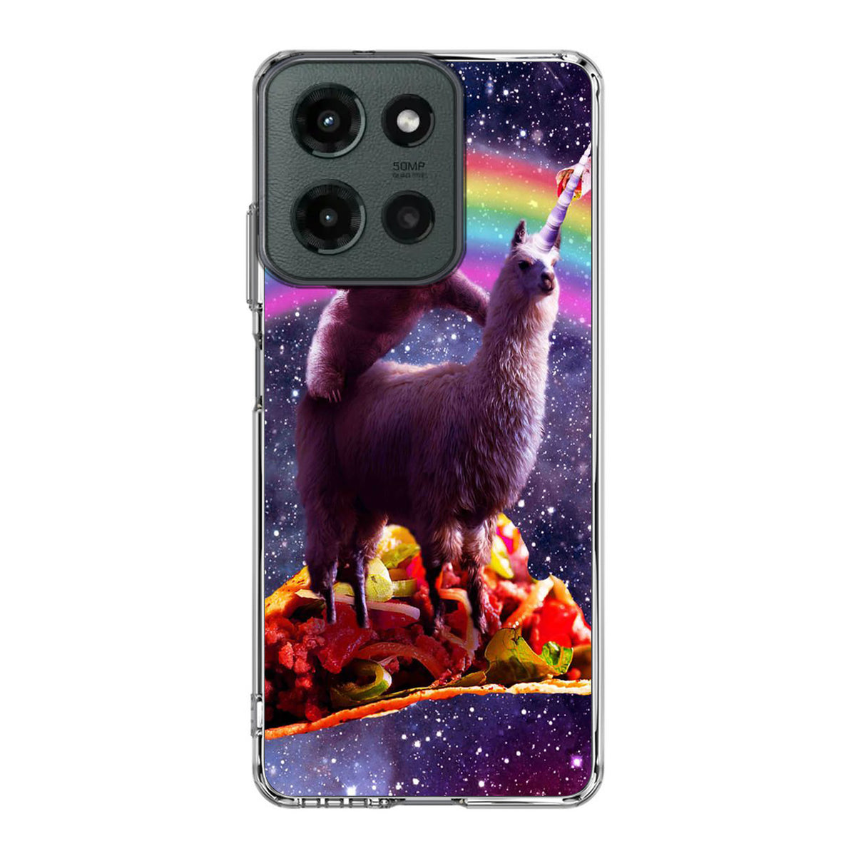 LLama And Sloth On Space Motorola Moto G 2025 Case