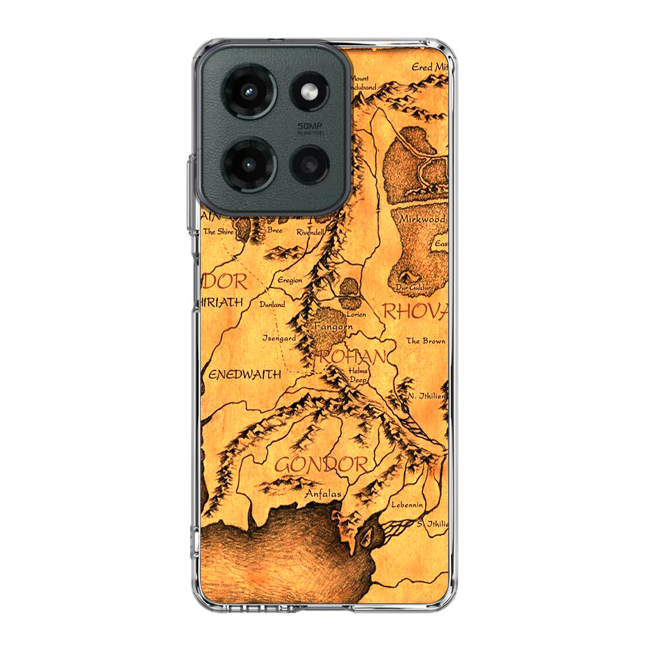 Middle Earth Map Hobbit Motorola Moto G 2025 Case