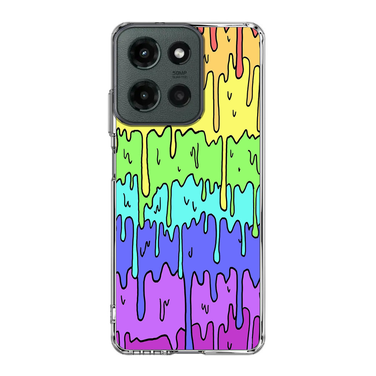 Pastel Kawaii Melting Rainbow Motorola Moto G 2025 Case