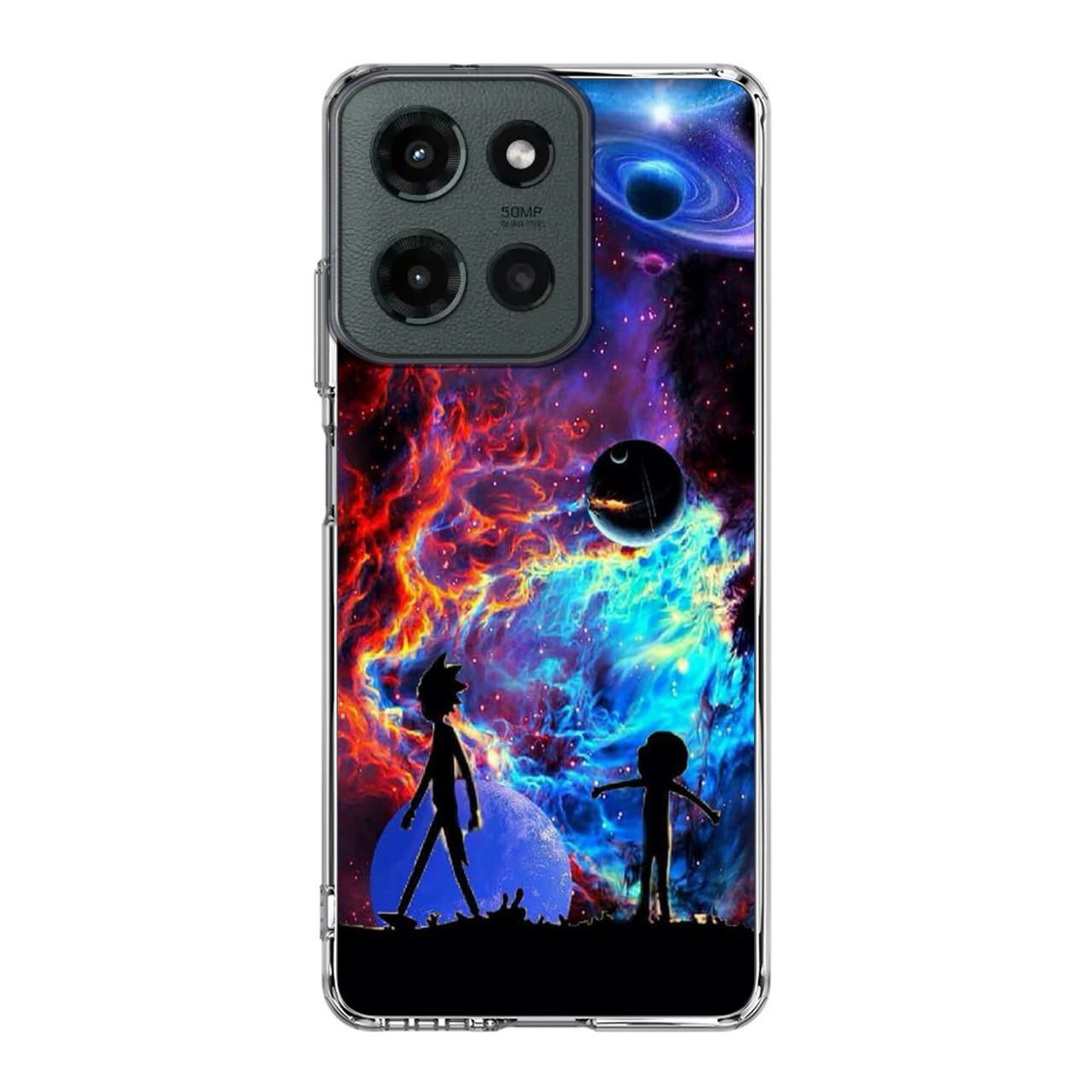 Rick And Morty Flat Galaxy Motorola Moto G 2025 Case
