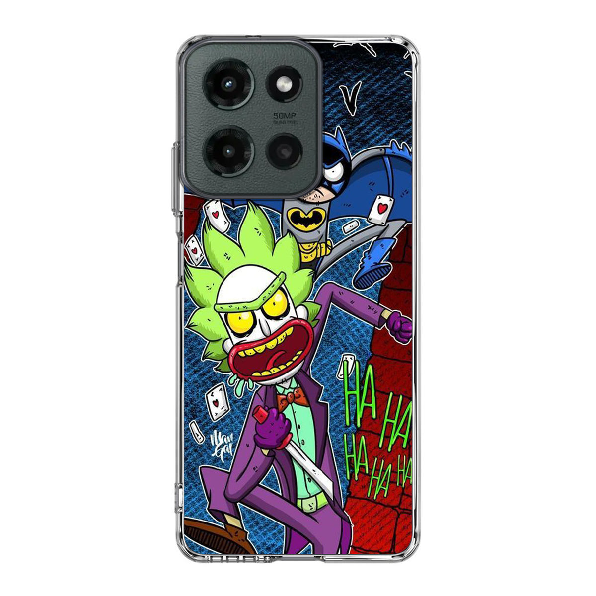 Rick And Morty Bat And Joker Clown Motorola Moto G 2025 Case