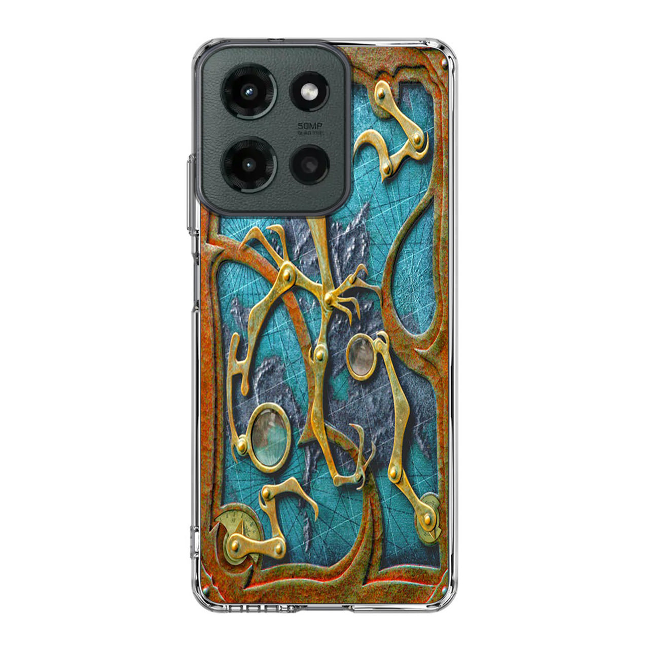 Steampunk Book Cover Motorola Moto G 2025 Case