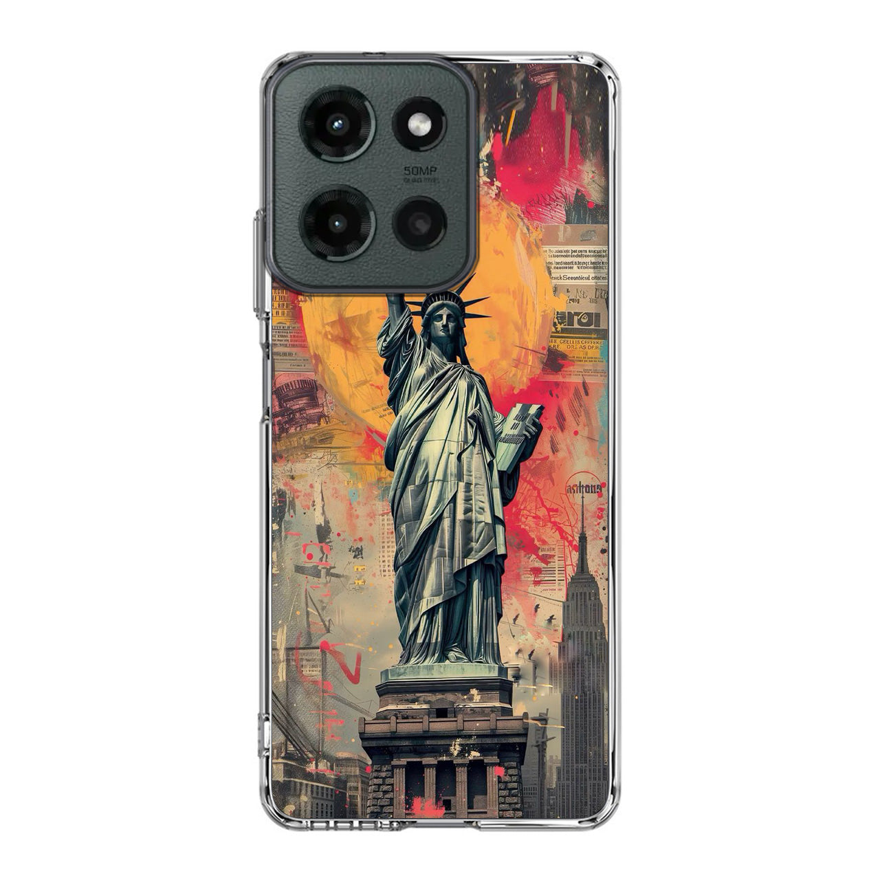 Canvas Art Statue of Liberty Motorola Moto G 2025 Case