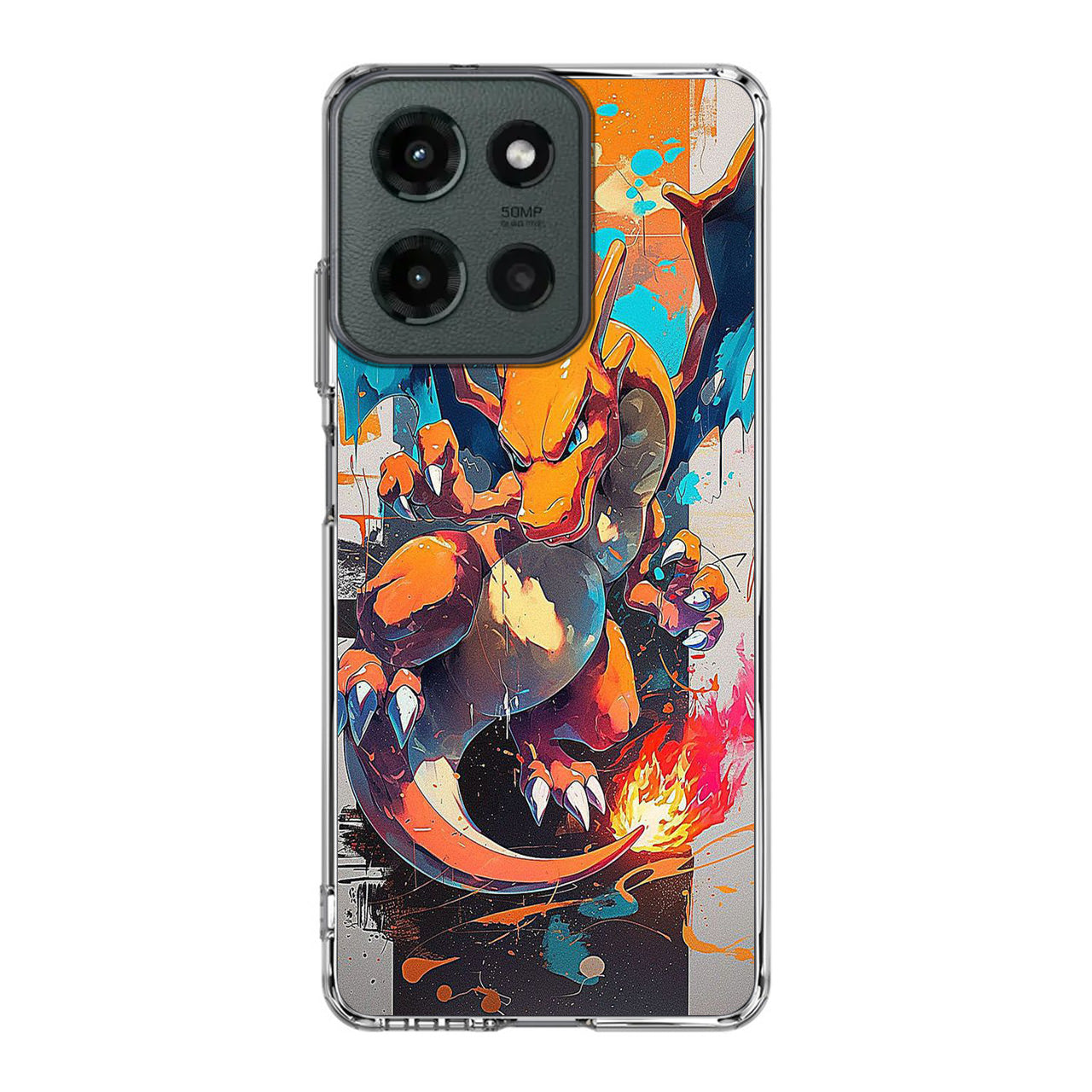 Charizard Inferno on Canvas Motorola Moto G 2025 Case