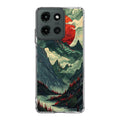 Crimson Moon Over Silent Peaks Motorola Moto G 2025 Case