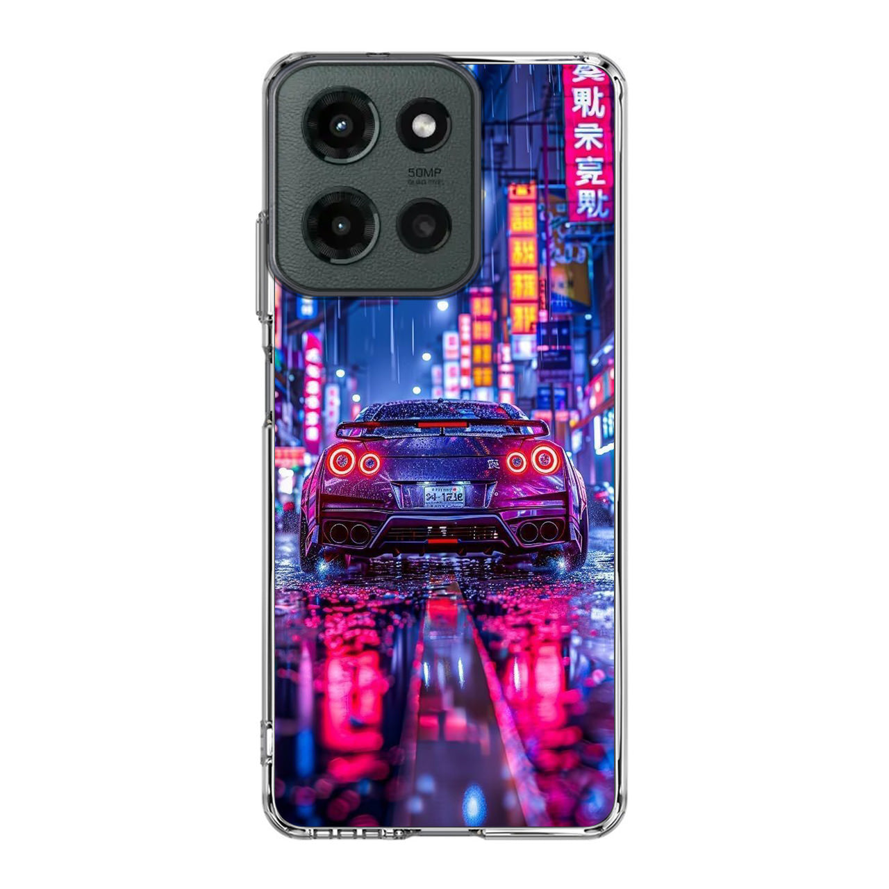 Neon Midnight Drift Tokyo Rain Motorola Moto G 2025 Case