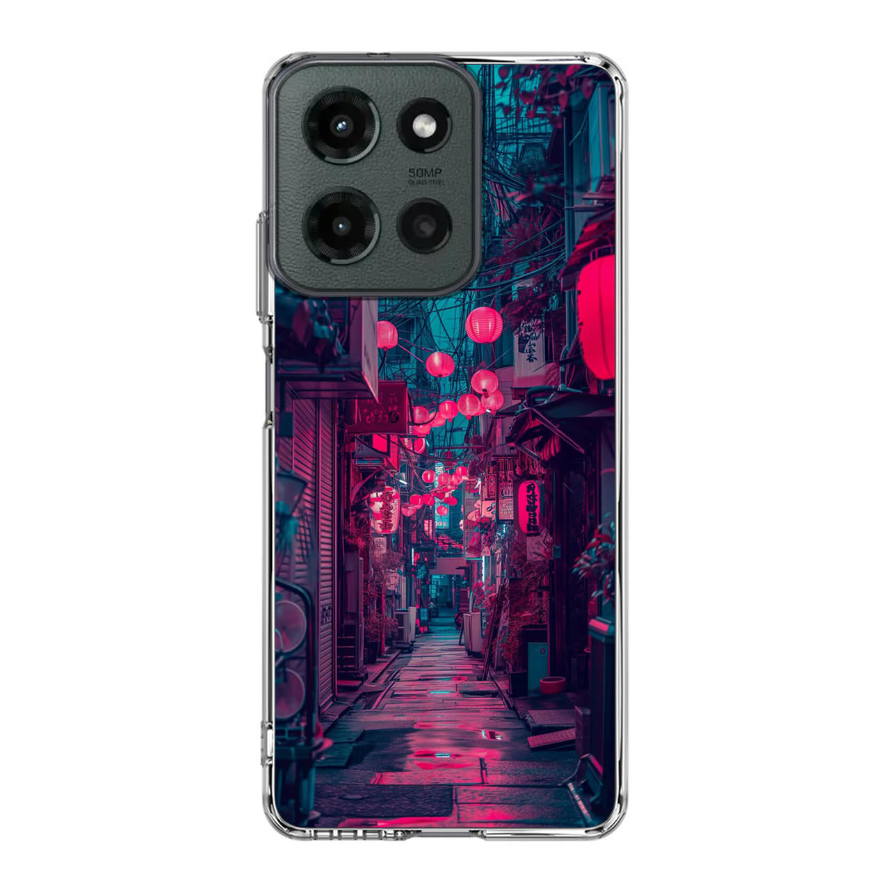 Neon Veins of the Night Market Motorola Moto G 2025 Case