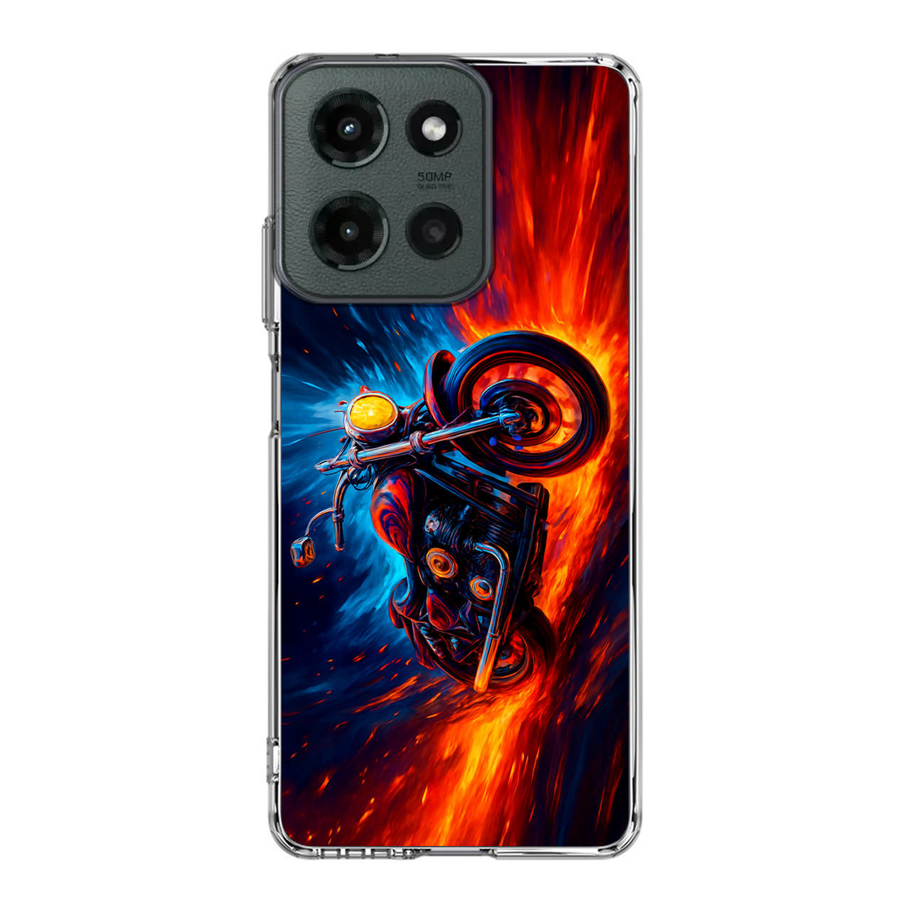 Ride Through Fire and Ice Motorola Moto G 2025 Case