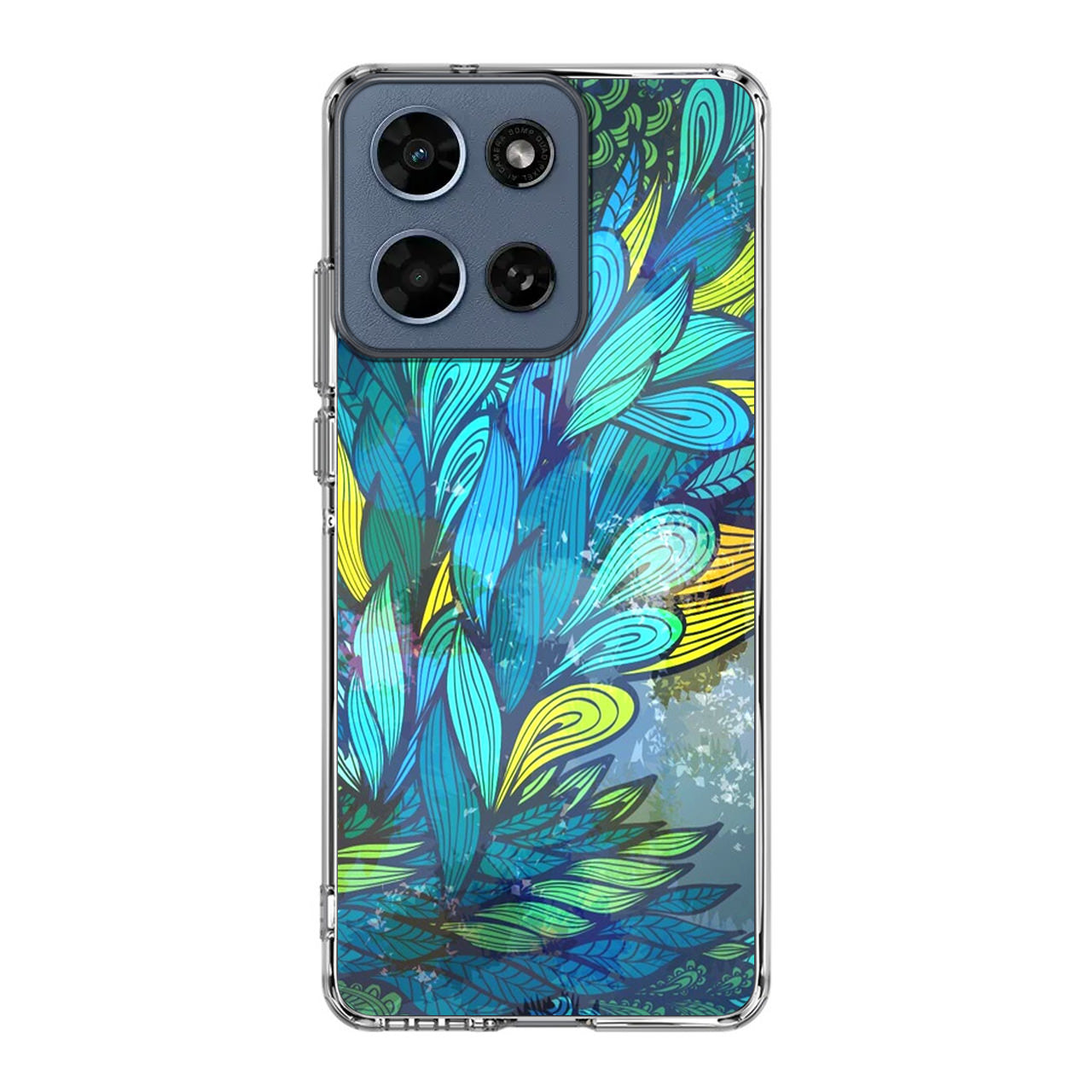 Colorful Art in Blue Motorola Moto G 2026 Case