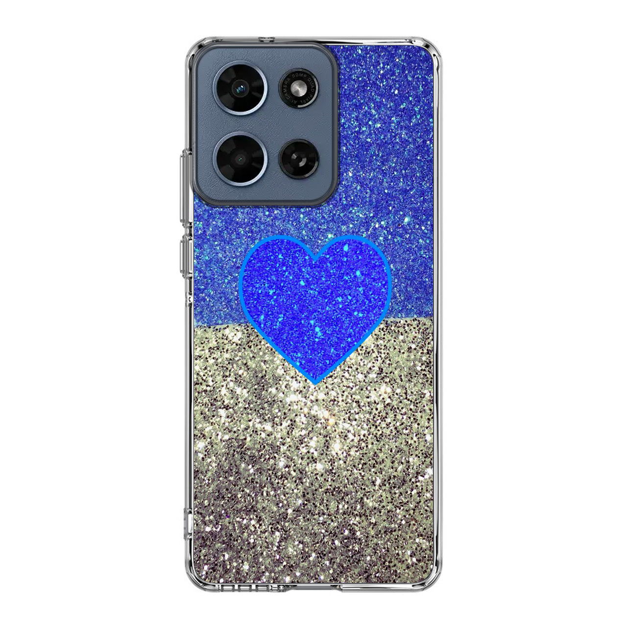 Love Glitter Blue and Grey Motorola Moto G 2026 Case