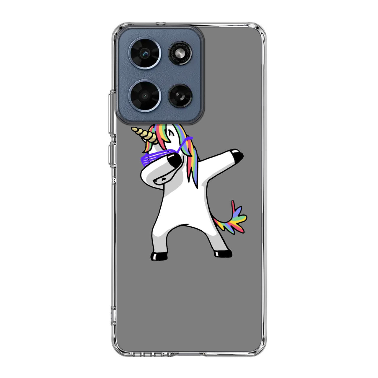 Unicorn Dabbing Grey Motorola Moto G 2026 Case