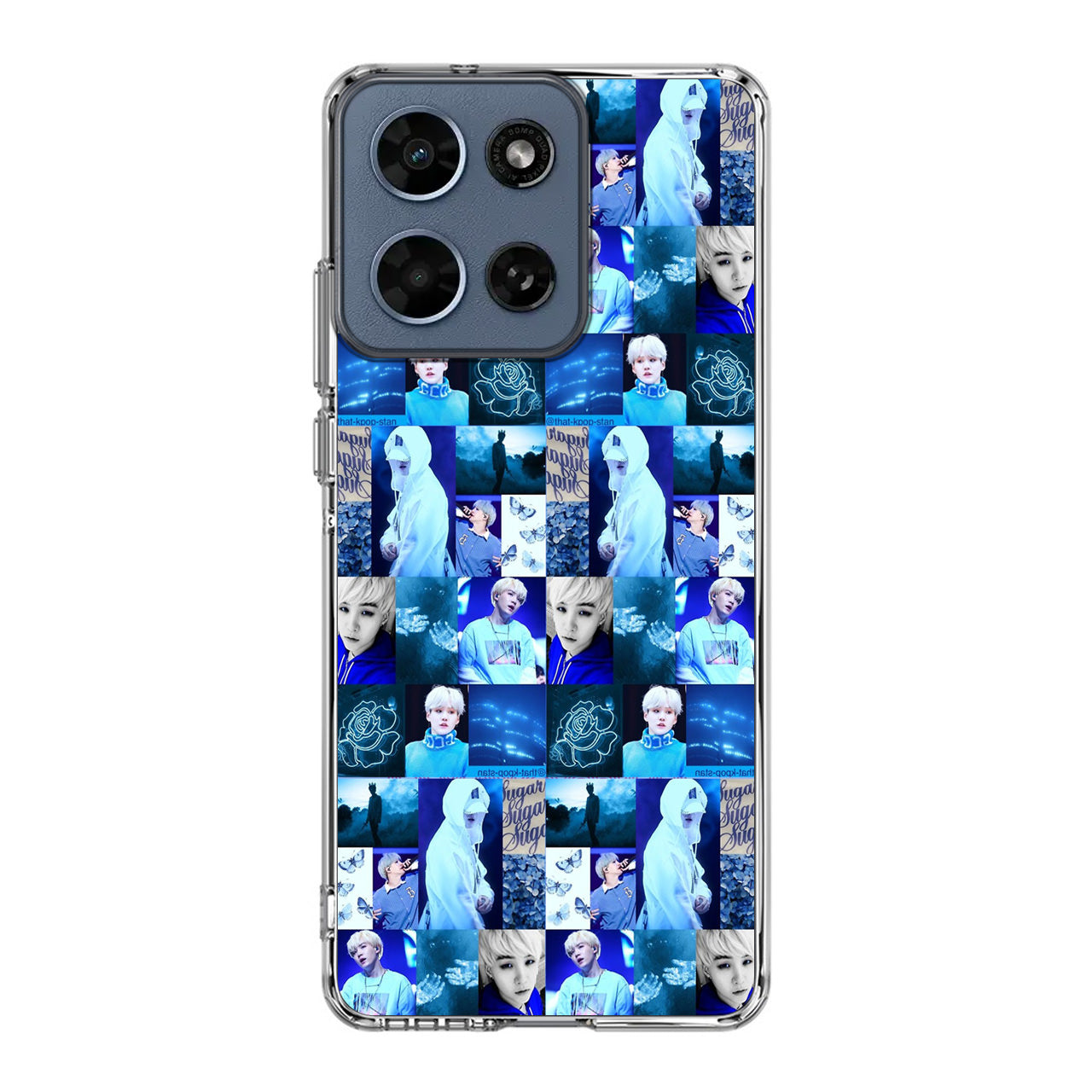 BTS Suga Blue Aesthetic Collage Motorola Moto G 2026 Case