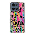 Rainbow Unicorn Quote Motorola Moto G 2026 Case