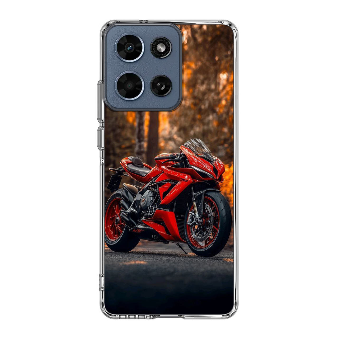 Crimson Velocity in Autumn Flame Motorola Moto G 2026 Case