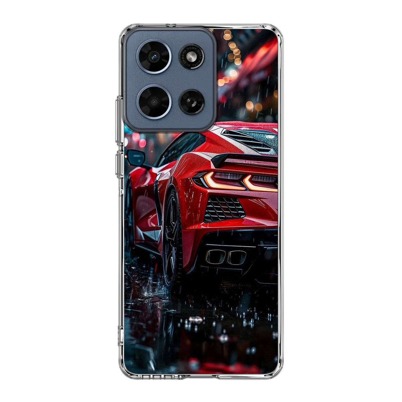 Red Sport Car in the Rain Motorola Moto G 2026 Case