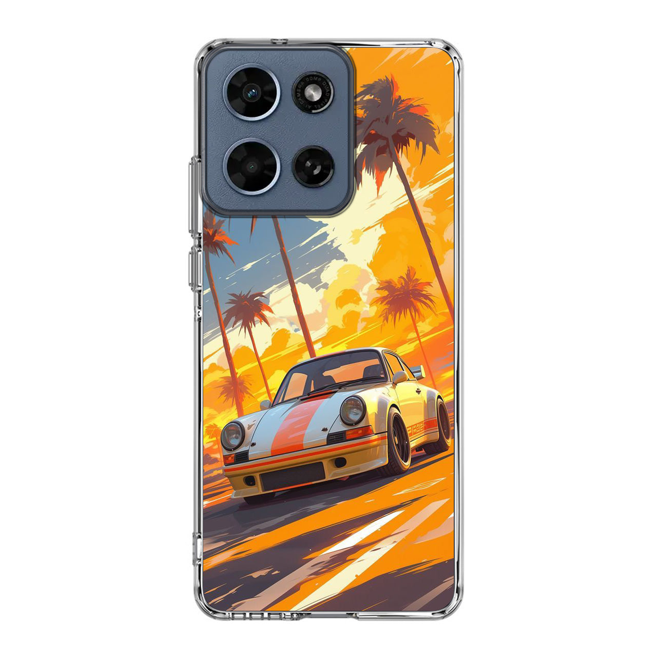 Turbo Dreams in Neon Palms Motorola Moto G 2026 Case