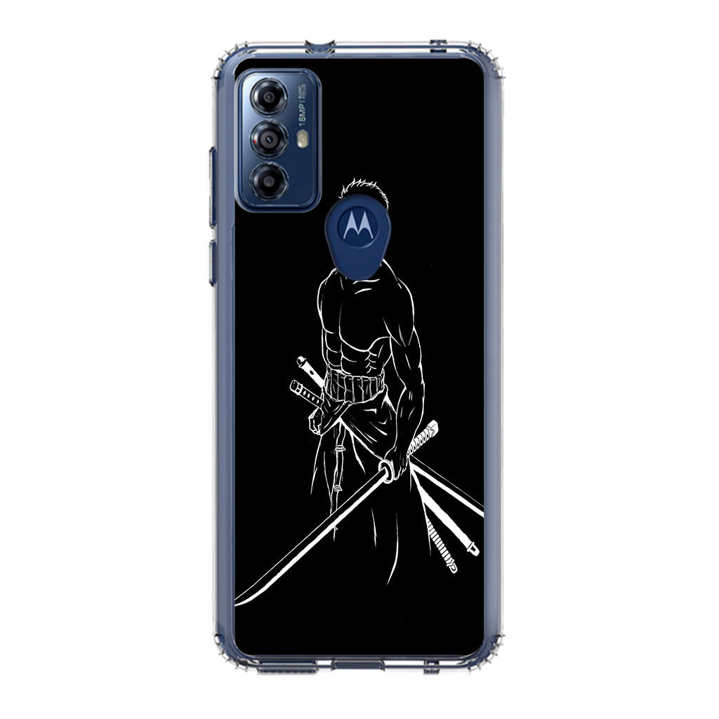 Roronoa Zoro Outlines Motorola Moto G Play 2023 Case