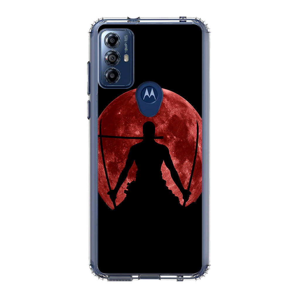 Silhouette Of Zoro In Santoryu Mode Motorola Moto G Play 2023 Case