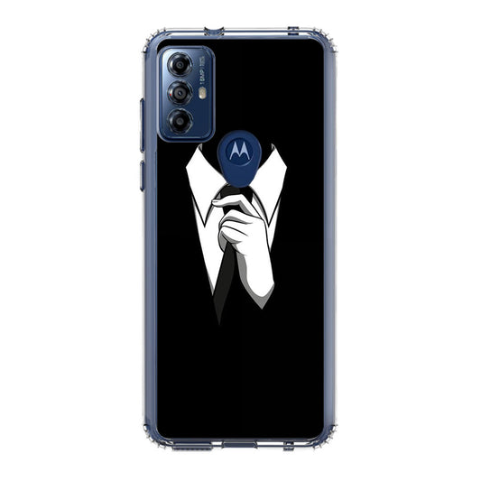 Anonymous Black White Tie Motorola Moto G Play 2023 Case