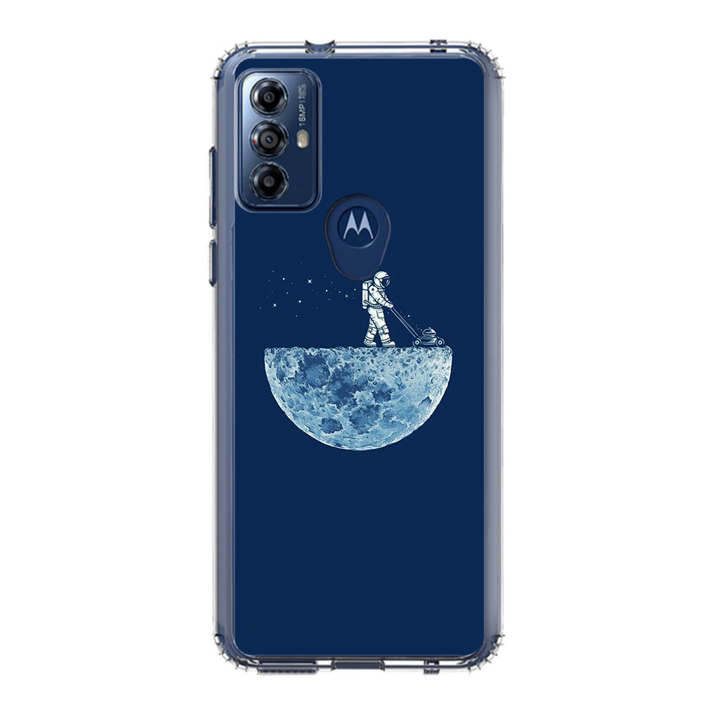 Astronaut Mowing The Moon Motorola Moto G Play 2023 Case