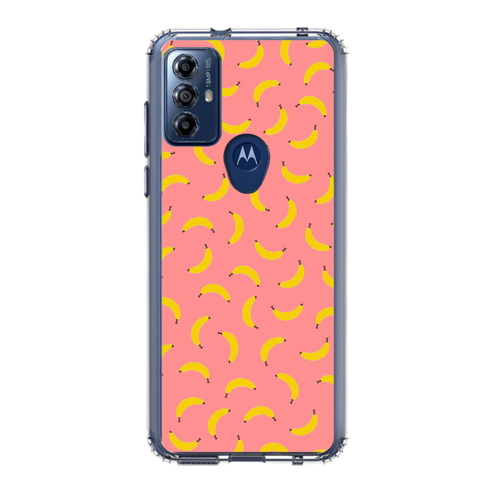 Bananas Fruit Pattern Pink Motorola Moto G Play 2023 Case