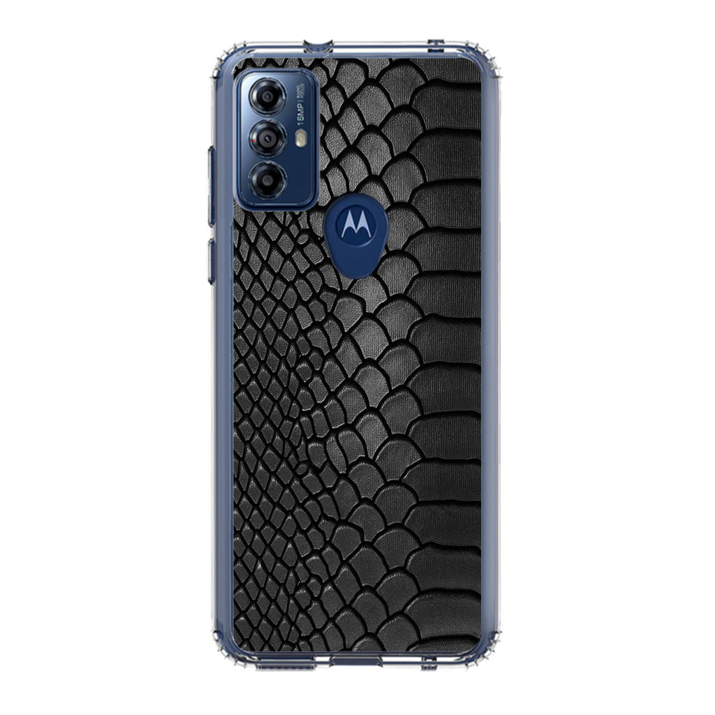 Black Snake Skin Texture Motorola Moto G Play 2023 Case