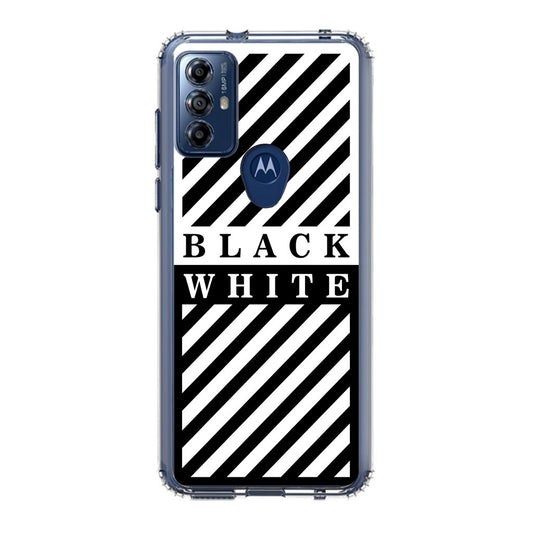 Black White Stripes Motorola Moto G Play 2023 Case