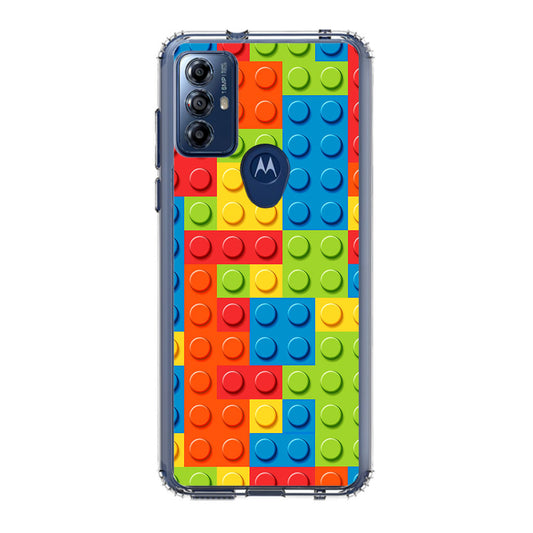 Blocks Rainbow Pattern Motorola Moto G Play 2023 Case