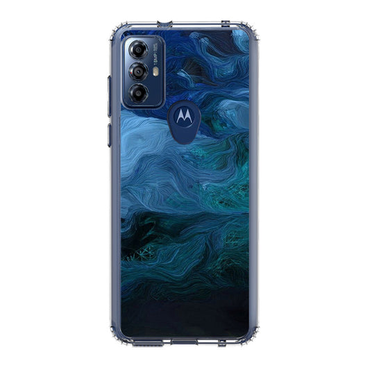 Blue Abstract Art Motorola Moto G Play 2023 Case