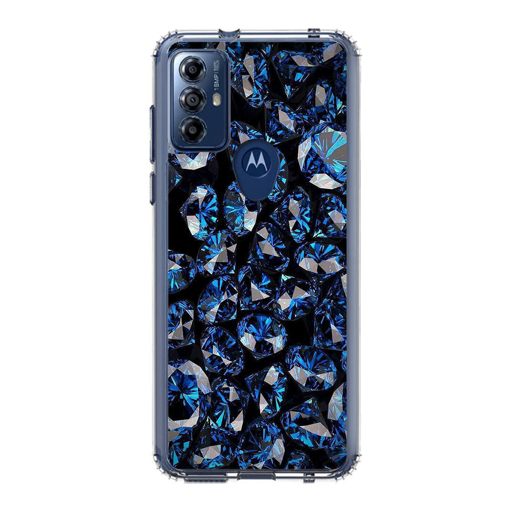 Blue Diamonds Pattern Motorola Moto G Play 2023 Case