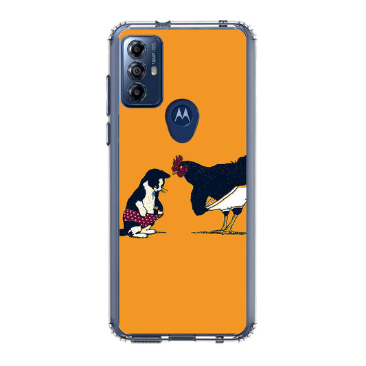 Cat Chicken Yellow Underwear Cute Motorola Moto G Play 2023 Case