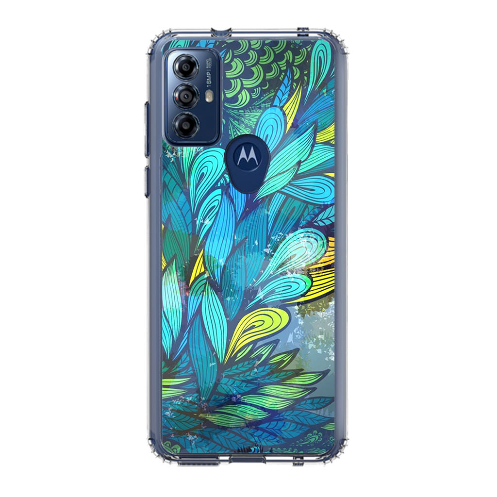 Colorful Art in Blue Motorola Moto G Play 2023 Case