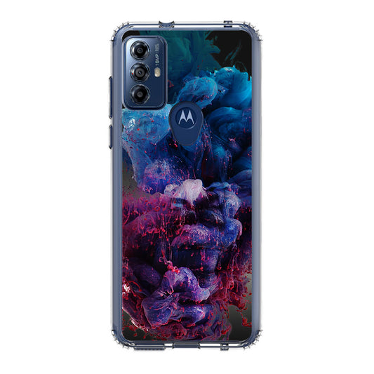 Colorful Dust Art on Black Motorola Moto G Play 2023 Case