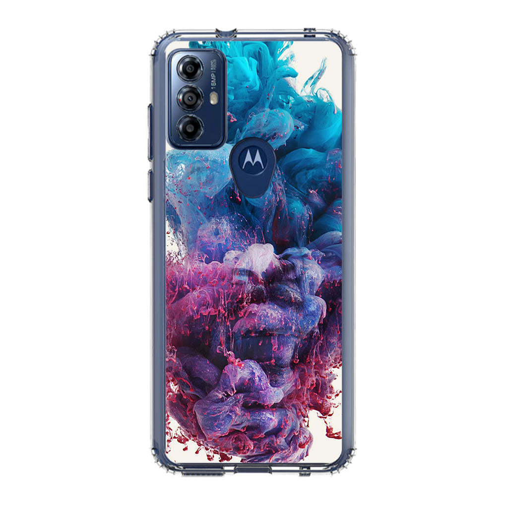 Colorful Dust Art on White Motorola Moto G Play 2023 Case