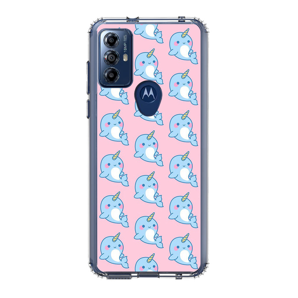 Horned Whales Pattern Motorola Moto G Play 2023 Case