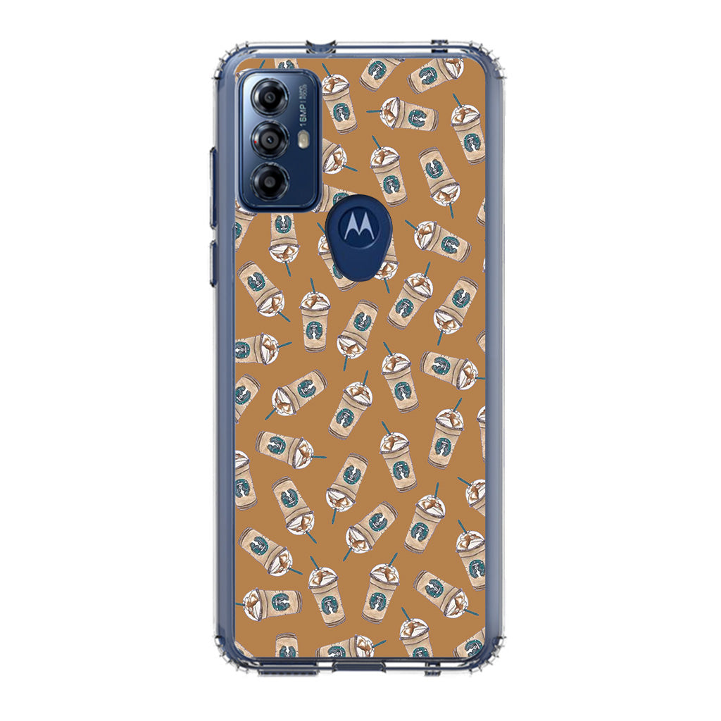 Iced Cappuccinos Lover Pattern Motorola Moto G Play 2023 Case