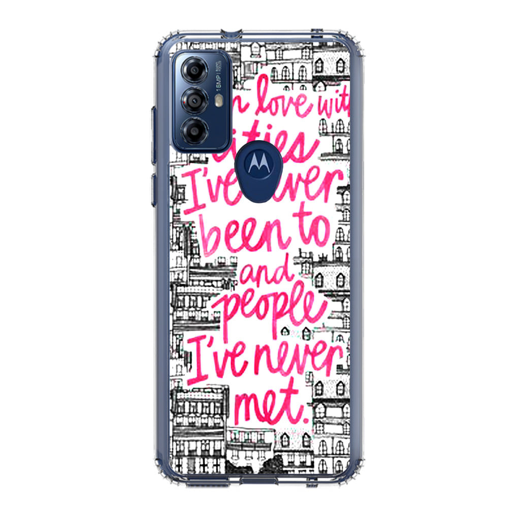 John Green Quotes I'm in Love With Cities Motorola Moto G Play 2023 Case