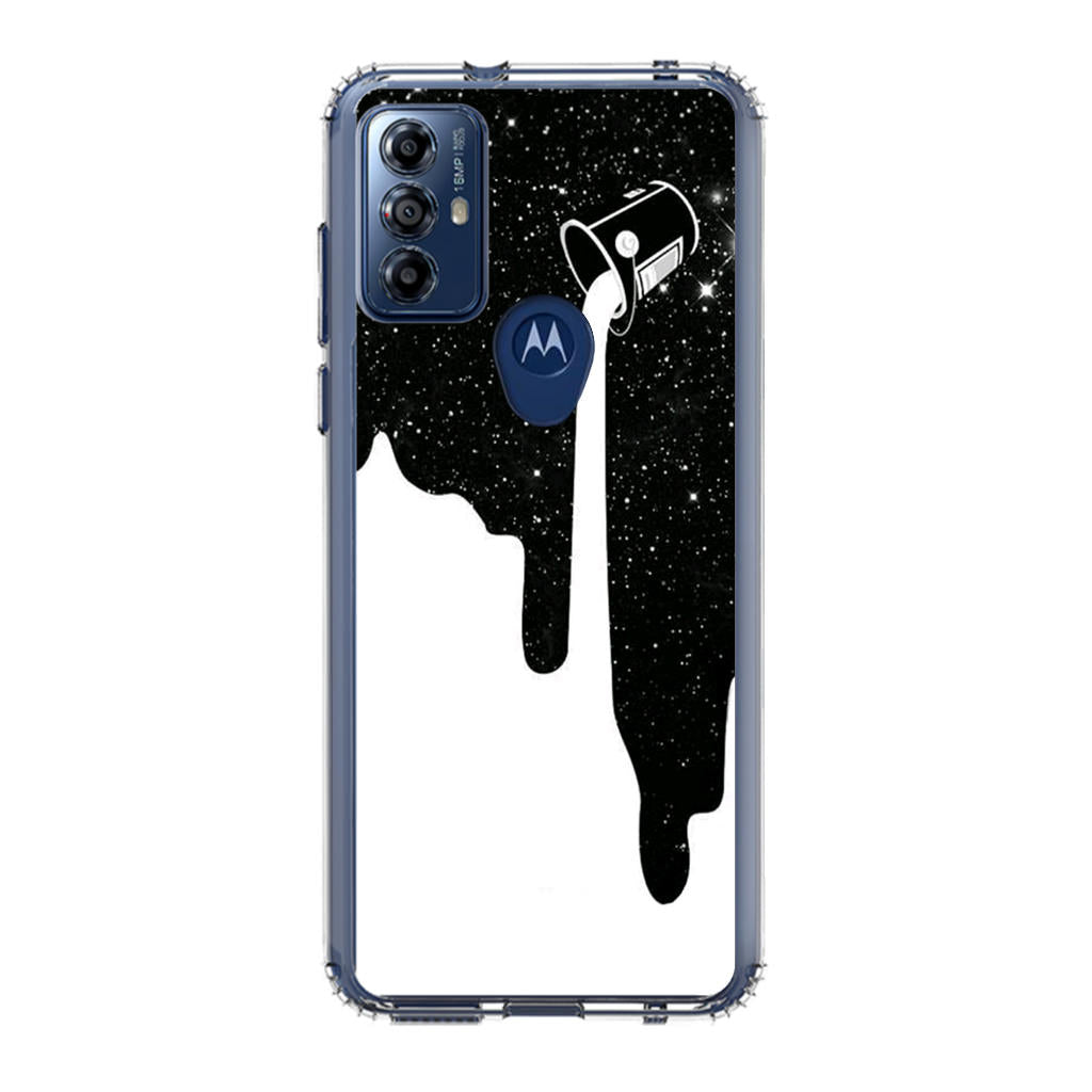 Pouring Milk Into Galaxy Motorola Moto G Play 2023 Case